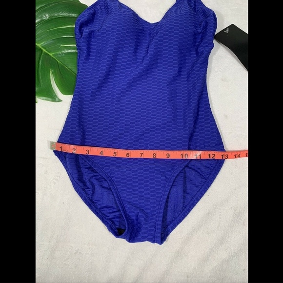 NWD $50 Aqua Green Textured One Piece Swimsuit in‎ Blue [SZ Small ] - Picture 4 of 12